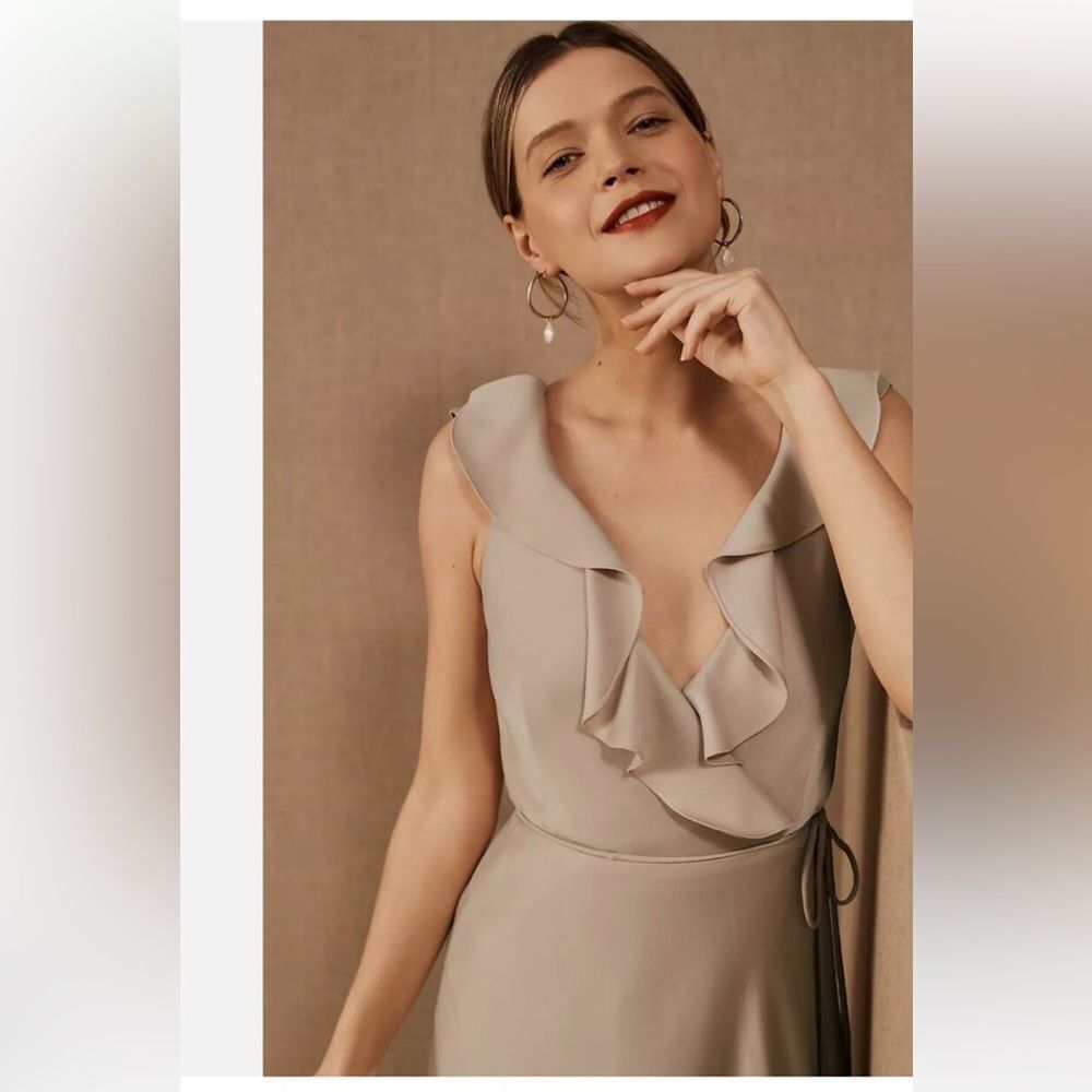 Anthropologie BHLDN Tansy Satin Maxi Dress Size U.S. 12 - Picture 2 of 8